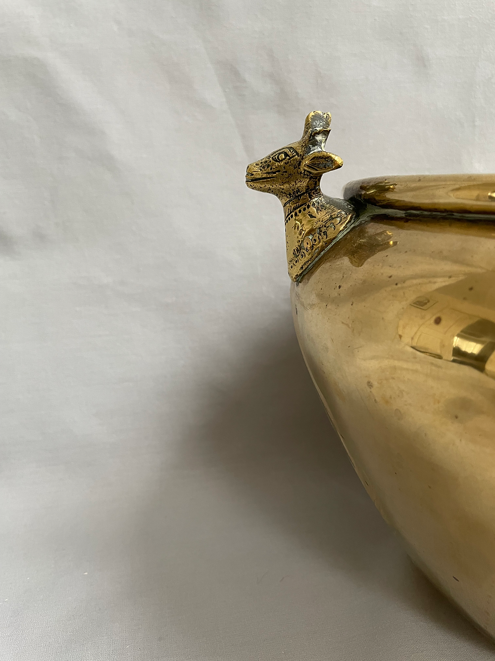 Thumbnail: Brass 'Stag Head' Bowl Planter