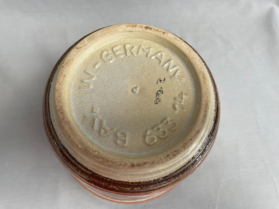 Thumbnail: West German Bay Keramik Brown Floral Pot