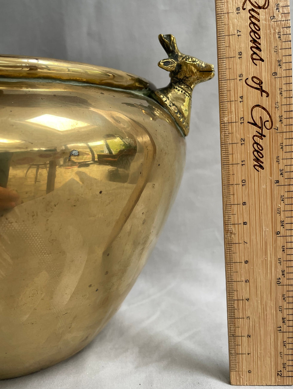 Thumbnail: Brass 'Stag Head' Bowl Planter