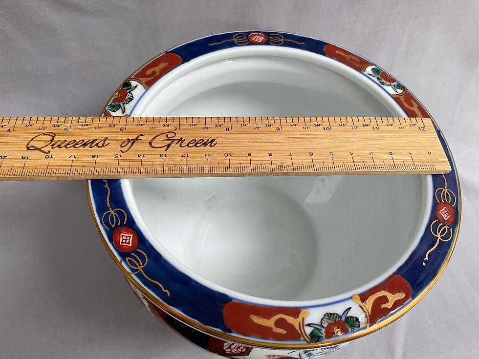 Thumbnail: Japanese Imari Red and Blue Bowl Planter