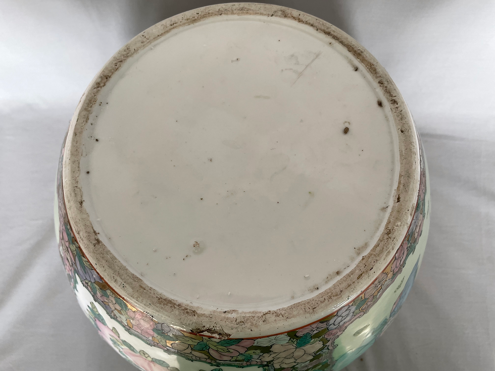Thumbnail: Large Oriental Famille Rose Fishbowl Planter