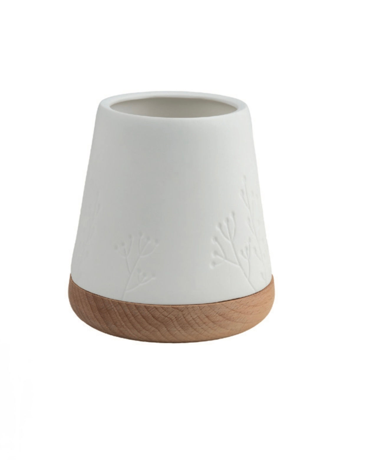 עששית לנר מפורצלן תחתית עץ - דוגמאת פרחים