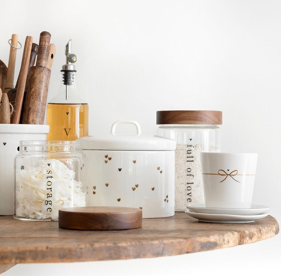 תמונה ממוזערת: כלי איחסון - לבבות חומים