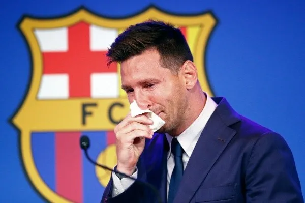 Messi Barcelona Cry