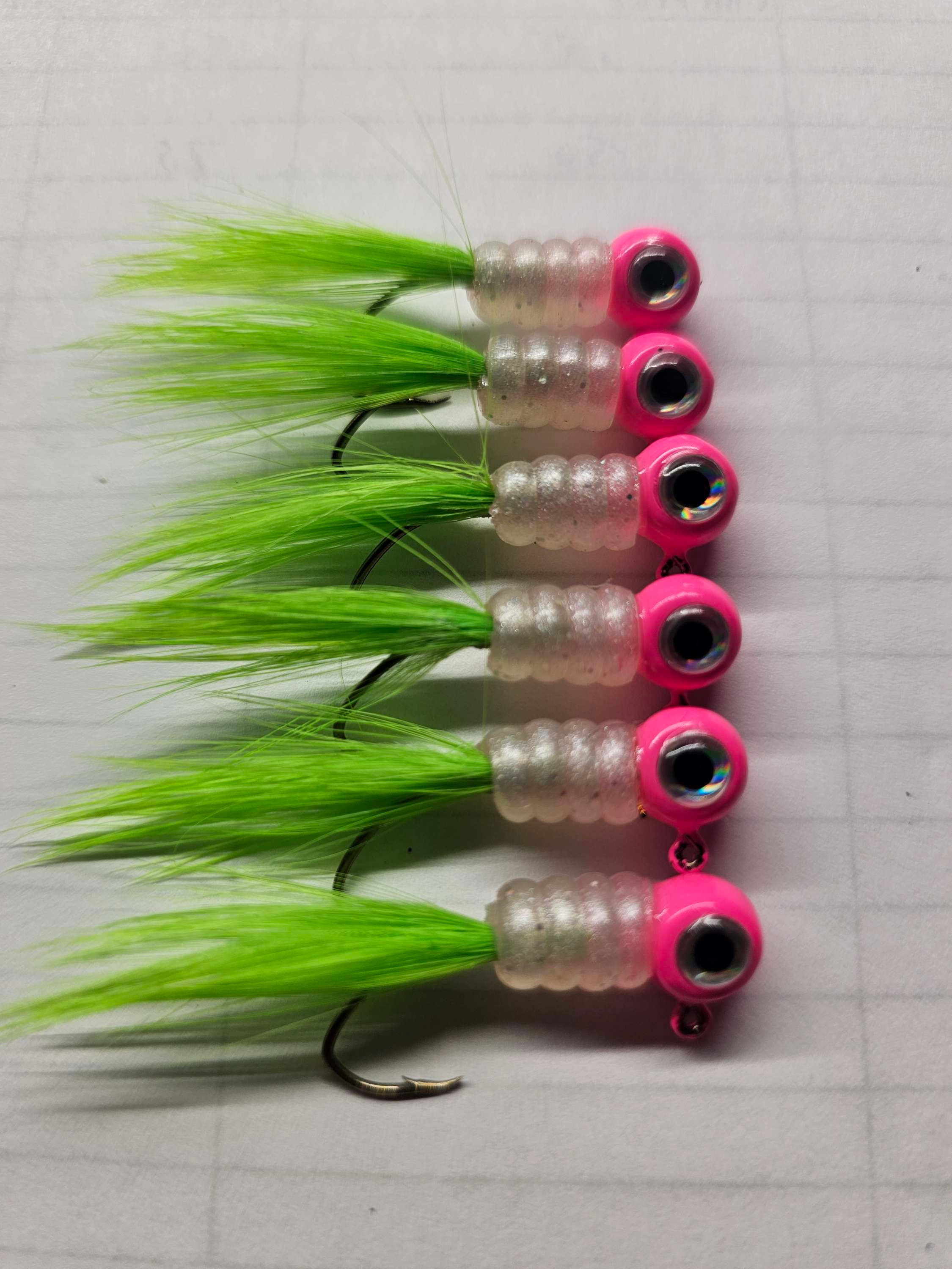 Pearl White Jelly Jig 3pk