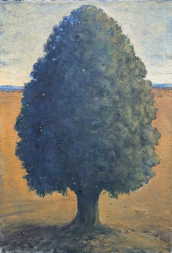 Albero dentro il sole e le foglie