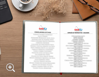 Personalização da agenda com a relação de conselheiros da subseção da OAB.