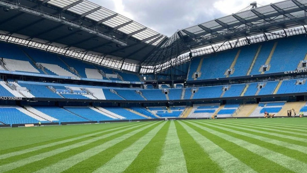 New Etihad Stadium pitch close to completion New Etihad Stadium pitch close to completion