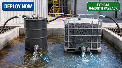 Stop Hauling Oily Stormwater. Treat It On Site.