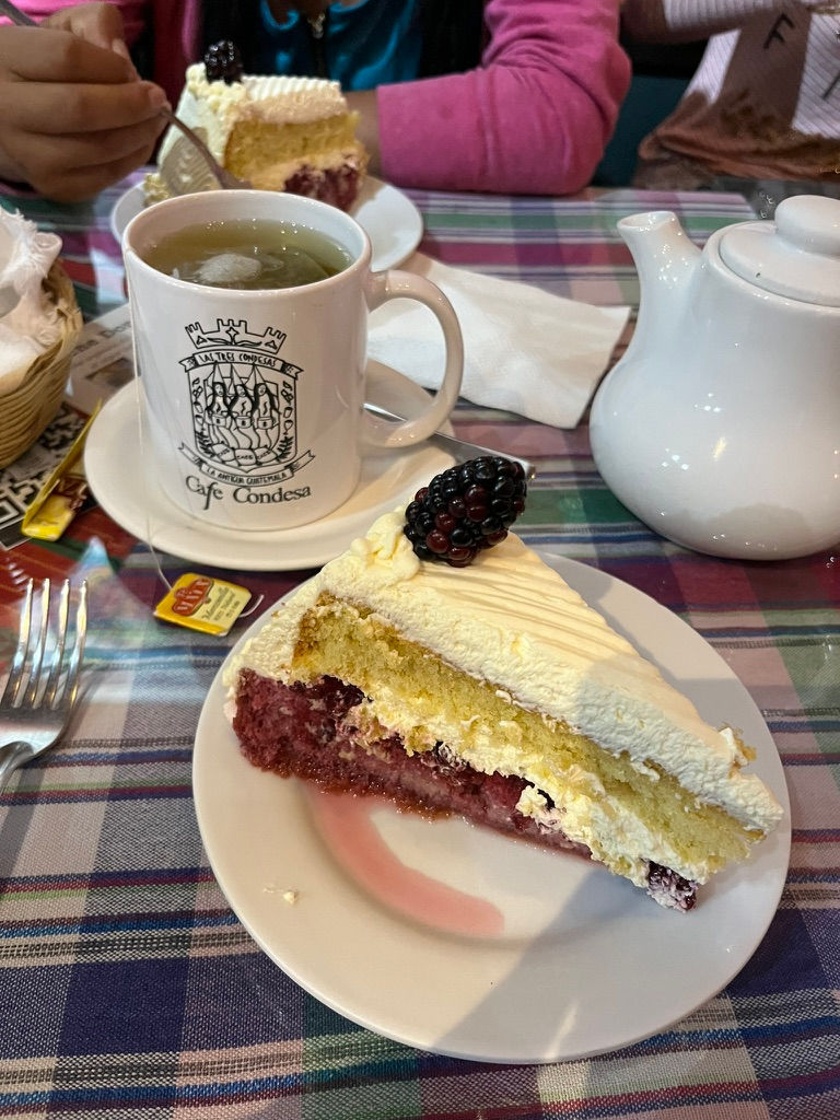 Blackberry Cream Cake at Cafe Condesa, Antiqua Guatemala - Jen's Favorite!
