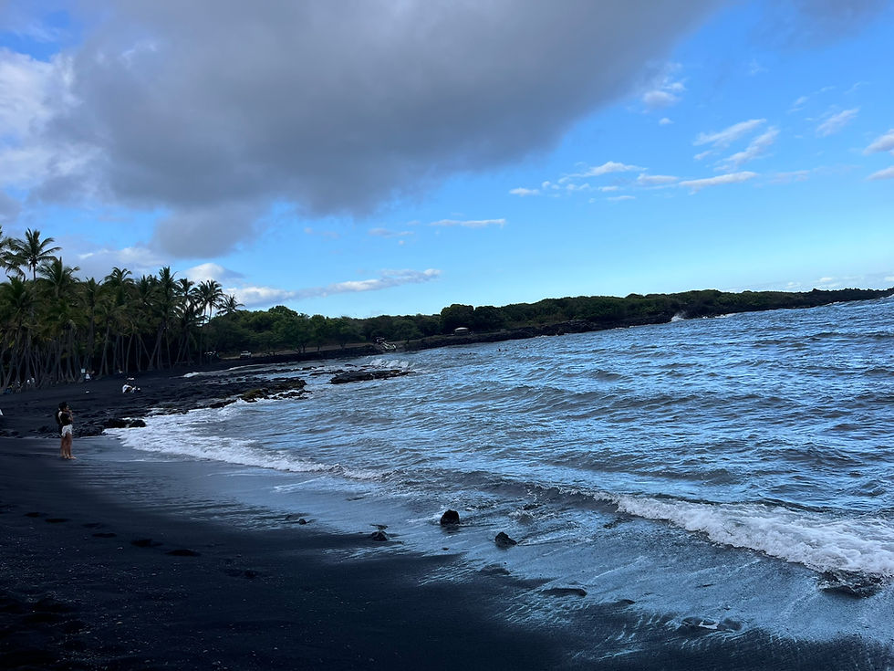 Punaluʻu Beach on the Big Island, Hawaii