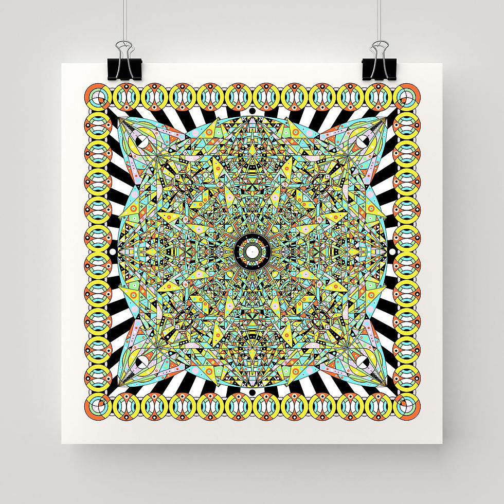 Hyperspace Glyph Art Print