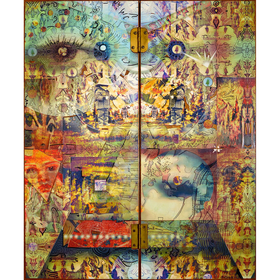 At Pyramid Point Original Mixed Media Work