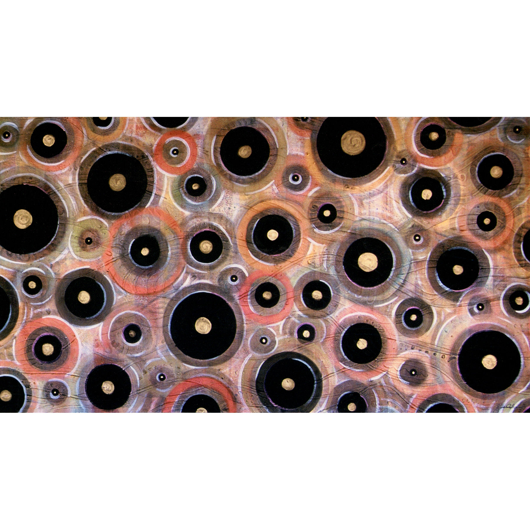 Abstract painting with circles