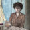Thumbnail: Detail 1 of "Howard Eating Soup" fine art print of original watercolor painting by Justin Potts; Young man at table with bowl