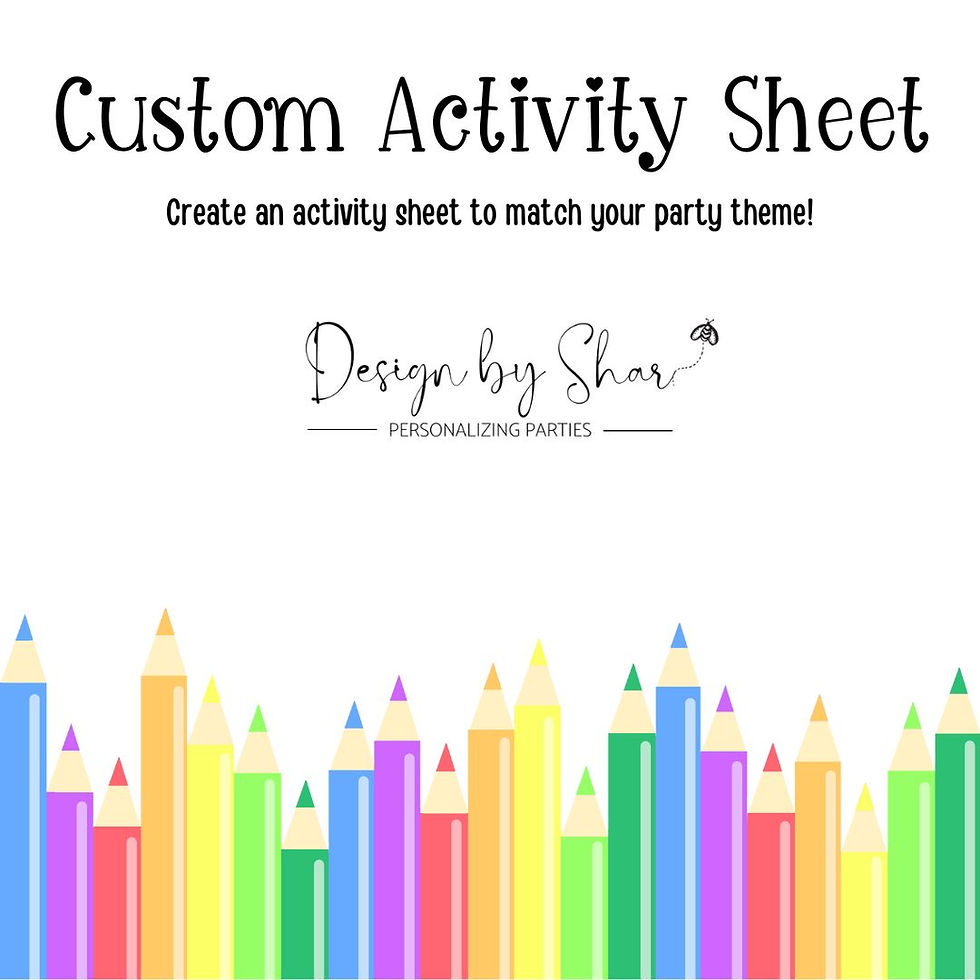 Custom Activity Sheet | Designbyshar