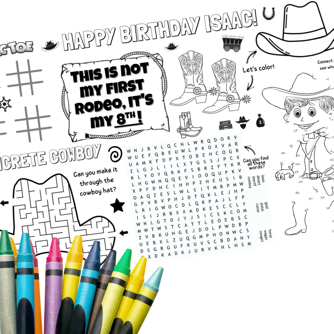 Cowboy Printable Activity Sheet