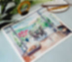 Thumbnail: custom shop front watercolor painting gift