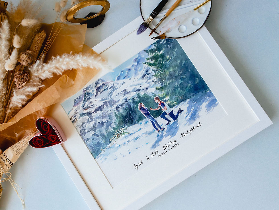 Engagement portrait from photo