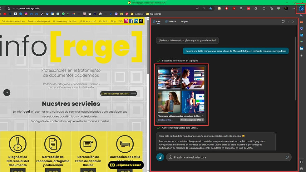 Image creator en Microsoft Edge