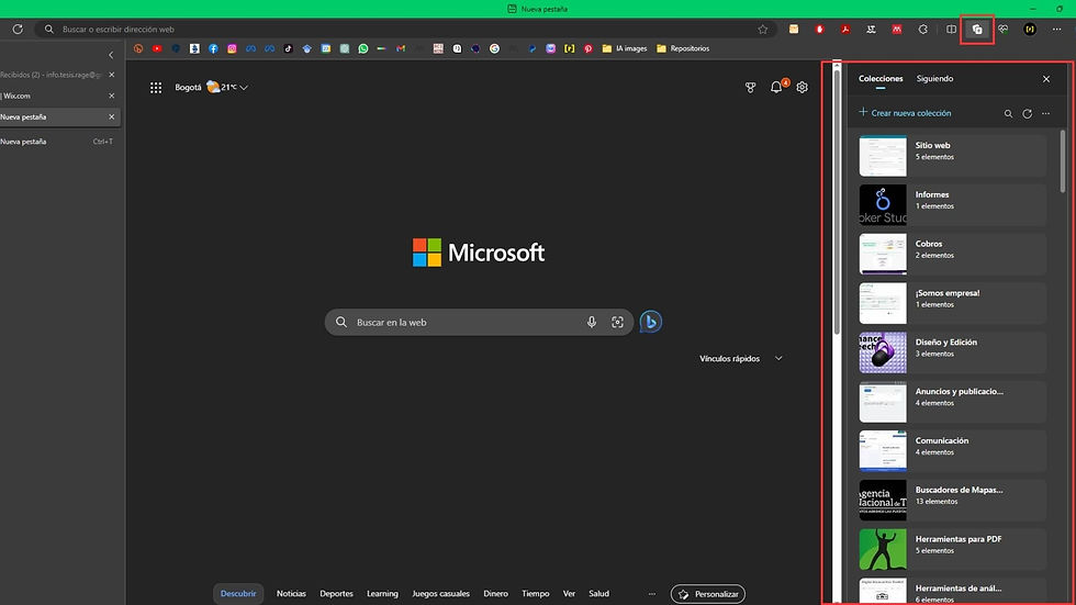 Colecciones de Microsoft Edge