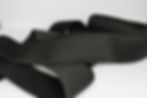 Schwarzes Gummiband mit Streifen, 4 cm breit