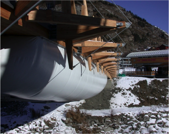 Tensairity - Pont de Val Cenis, Suisse - 52x10 m, Charge max. 780 Ton. (1500 kg.m-2) 3