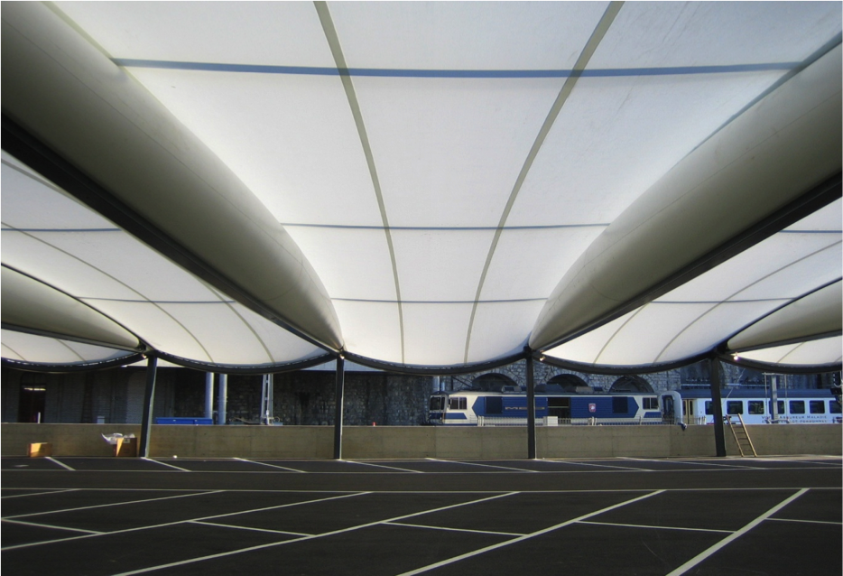 Tensairity - Garage Parc Montreux Station, 2004 - Architecte Rodolf Luscher, Lausanne 1