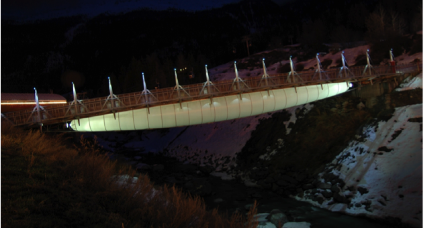 Tensairity - Pont de Val Cenis, Suisse - 52x10 m, Charge max. 780 Ton. (1500 kg.m-2) 5
