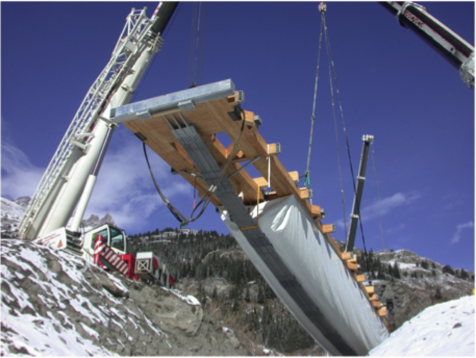 Tensairity - Pont de Val Cenis, Suisse - 52x10 m, Charge max. 780 Ton. (1500 kg.m-2) 4