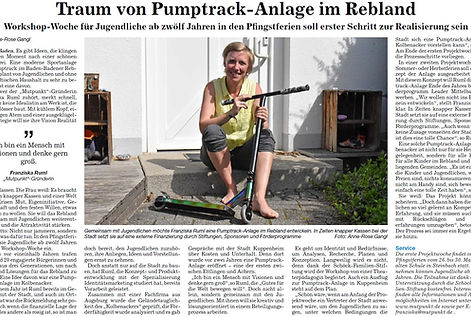 Traum von Pumptrack-Anlage im Rebland
