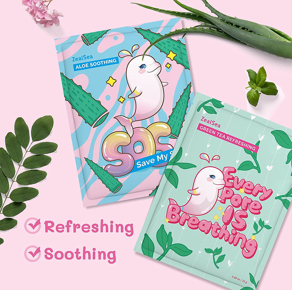 Thumbnail: ZealSea Sheet Mask Face Mask Skin Care (Pack of 7) Beauty Facial Mask Kids Spa 