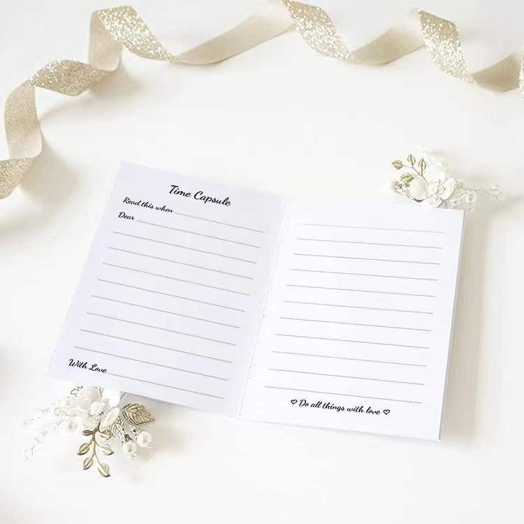 Thumbnail: Wedding Vow Books His and Hers – Elegant Gold Foil. Groom, Bride and Wedding 