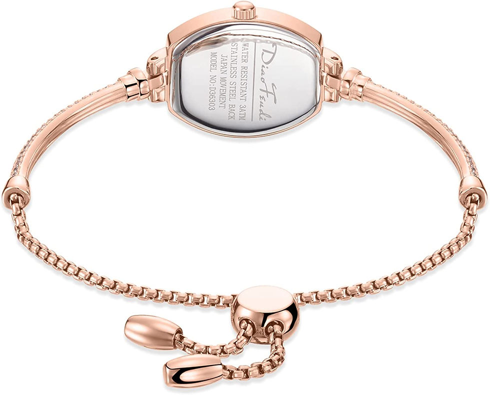 Thumbnail: Petite Bracelet Watch for Women, Diamond Dress Analog Watch Waterproof
