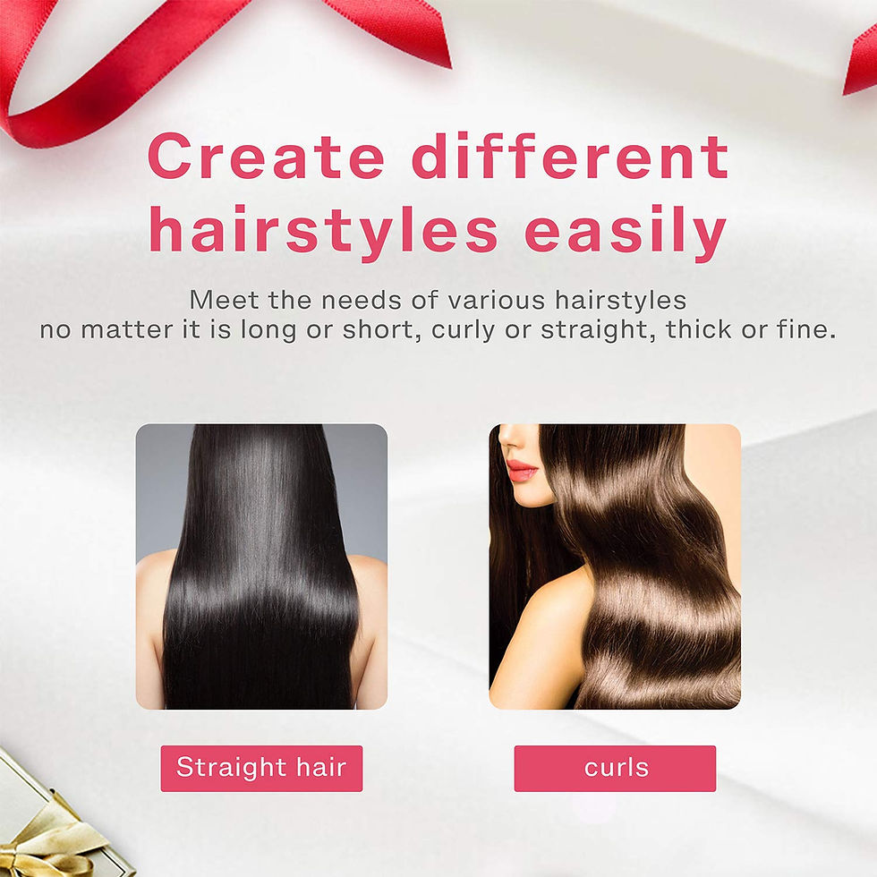 Thumbnail: Homfu Electric Hot Comb Hair Straightener Heat Pressing Comb Ceramic Curling Fl
