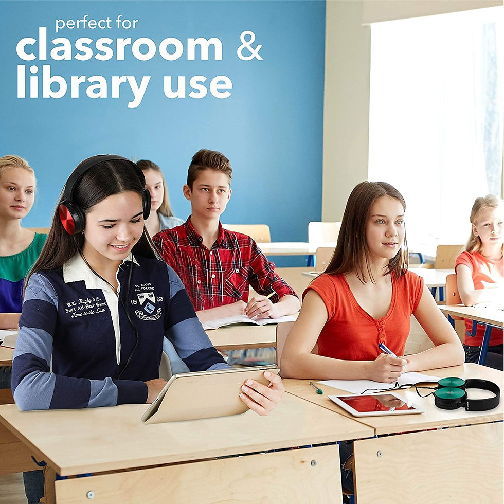 Thumbnail: Kids Headphones Bulk 5 Pack, Student On Ear Color Varieties, Comfy Swivel Earph