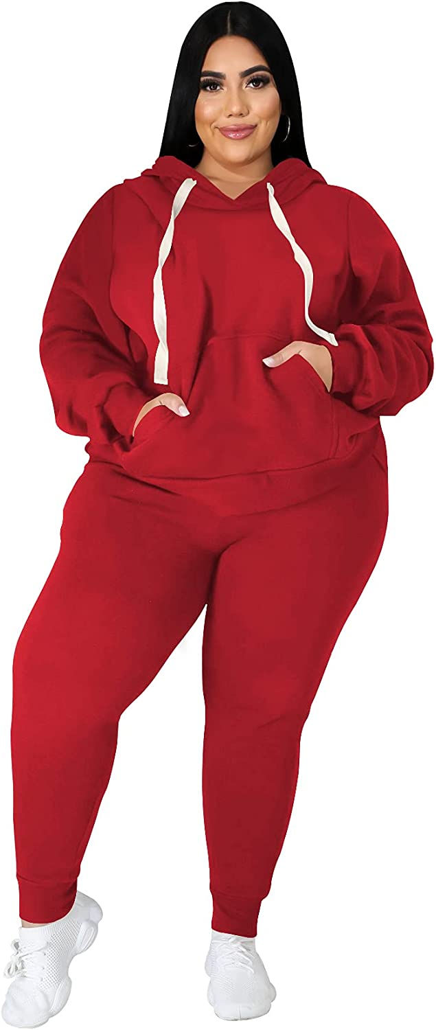 Thumbnail: Tycorwd Women's Plus Size Two Piece Outfits Sweatsuits Sets Long Sleeve Loungew