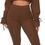 Thumbnail: Solid Color Two Piece Outfits for Women, Ribbed Long Sleeve Crop Top and Bodyco