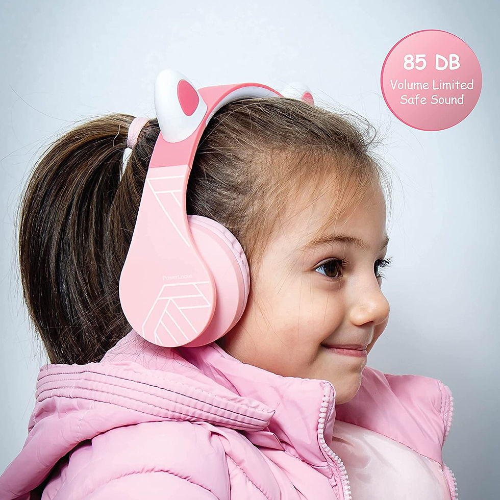 Thumbnail: PowerLocus Bluetooth Headphones for Kids, Wireless Foldable Headphones Over Ear