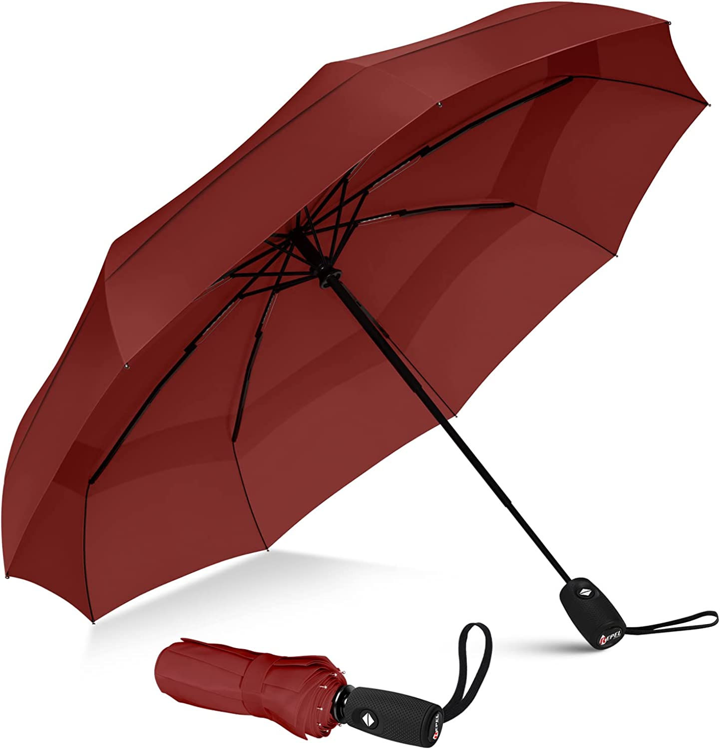 Repel Umbrella Windproof Travel Umbrella - Wind Resistant, Small - Compact, Lig