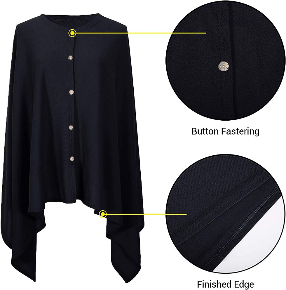 Thumbnail: MissShorthair Women's Lightweight Knitted Scarf Poncho Sweater Cape Shawl Versa
