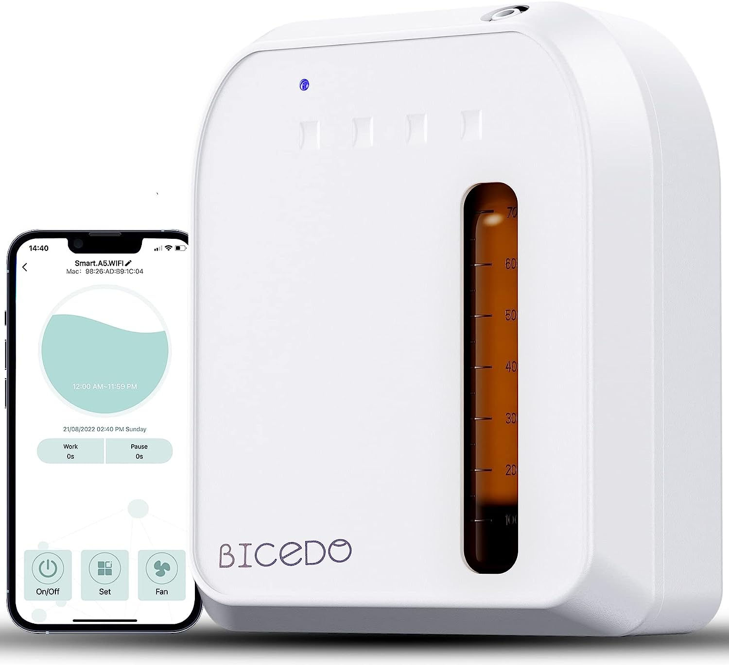 BICEDO 800 ml Scent Air Machine for Home, Waterless Diffuser, Professional Cold