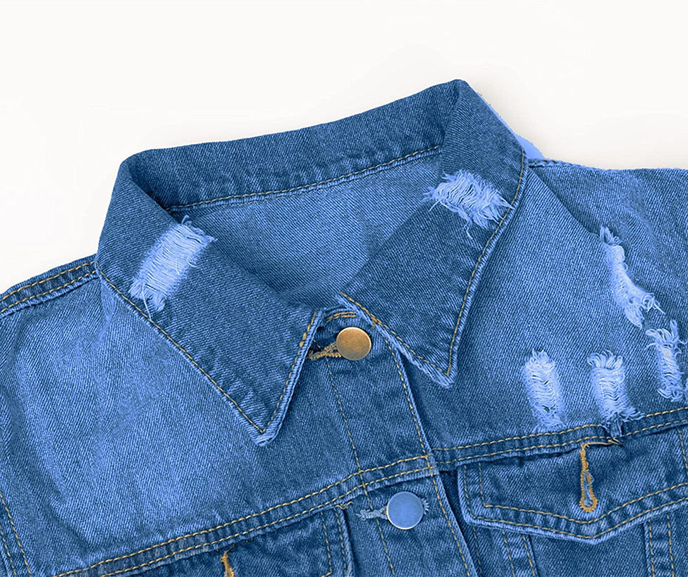 Thumbnail: SOMTHRON Women's Distressed Denim Jeans Outfits Coat Spring Fall Ripped Jeans O