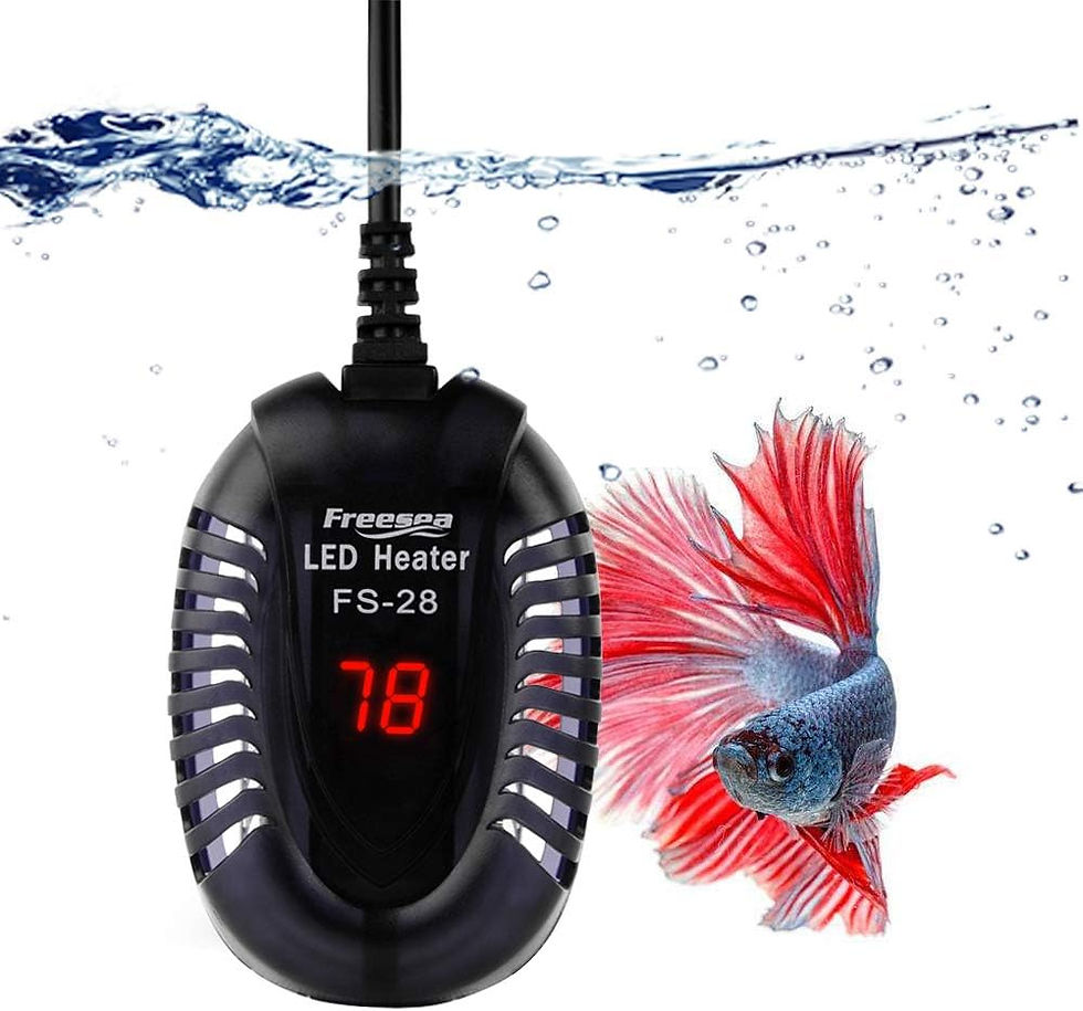 Thumbnail: FREESEA 50W Mini Aquarium Heater Fish Tank Submersible Heater with LED Temperat