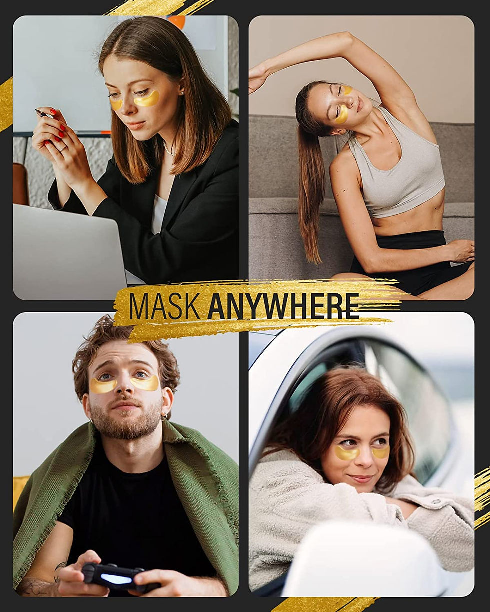 Thumbnail: Maskiss 25-Pairs 24K Gold Under Eye Patches, Eye Mask, Eye Patches for Puffy Ey