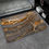 Thumbnail: Diatomaceous Earth Bath Mat,Black Grey Gold Marble Texture Non-Slip Volume Supe
