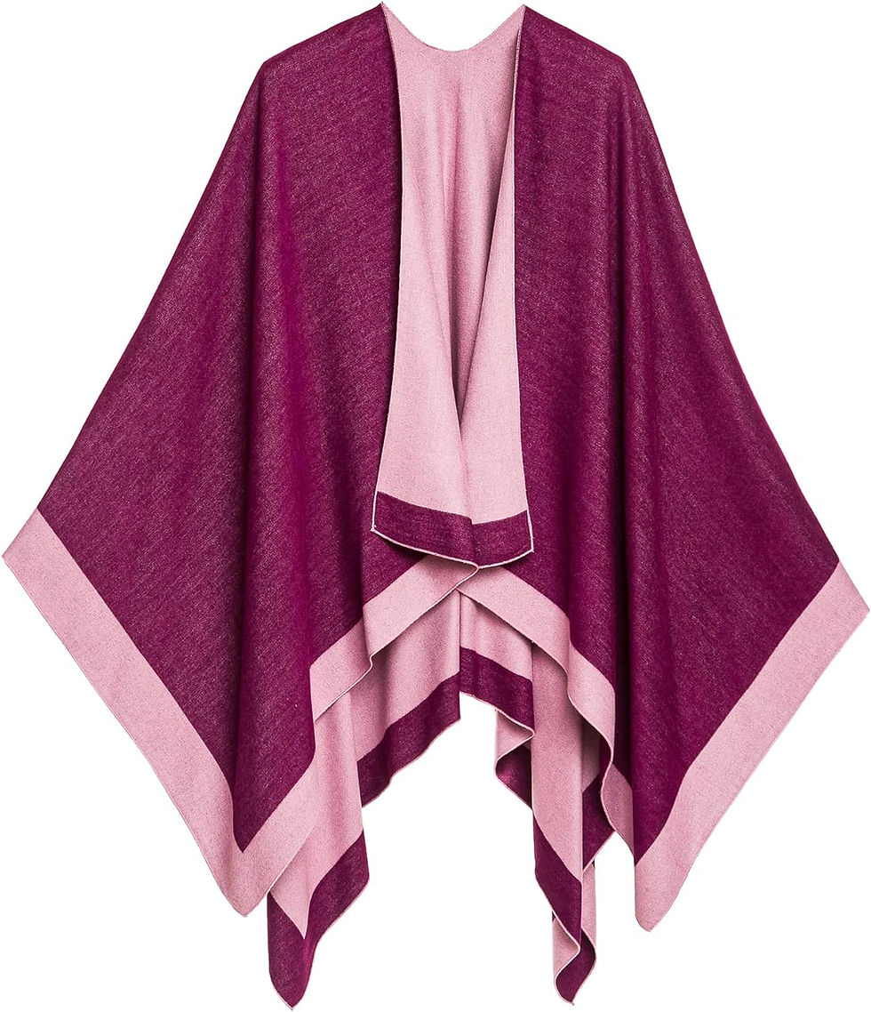 Thumbnail: MELIFLUOS DESIGNED IN SPAIN Women's Shawl Wrap Poncho Ruana Cape Cardigan Sweat