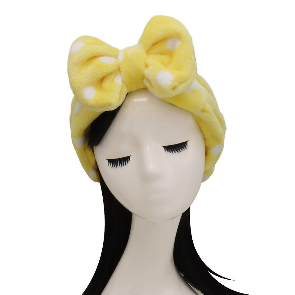 Thumbnail: Shintop Makeup Headband Soft Carol Fleece Spa Headband with Cute Bow Elastic He
