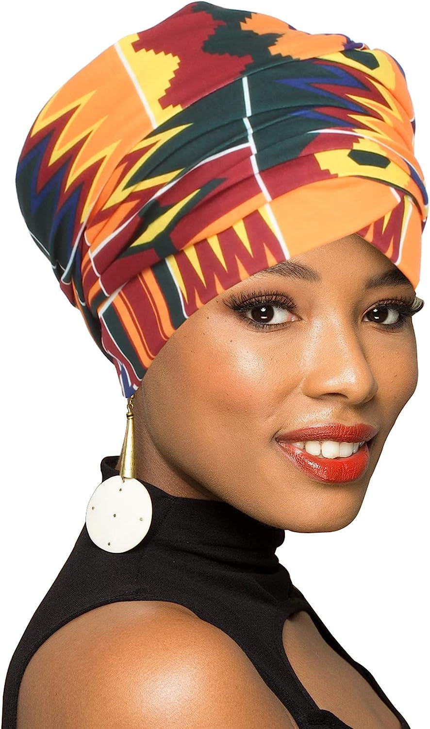 Thumbnail: Turban Head Wrap Scarf,African Long Scarf Turban Shawl Hair Bohemian Headwrap