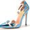 Thumbnail: FSJ Women Studded Pointed Toe Transparent Pumps High Heels Shoes with Cute Bowk